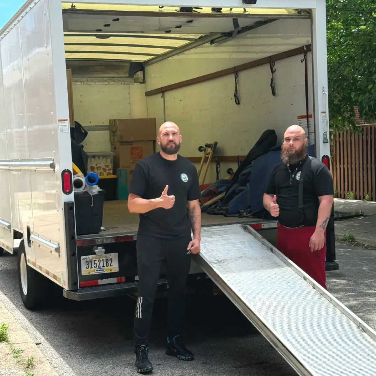 CarePhilly mover wrapping a fragile item